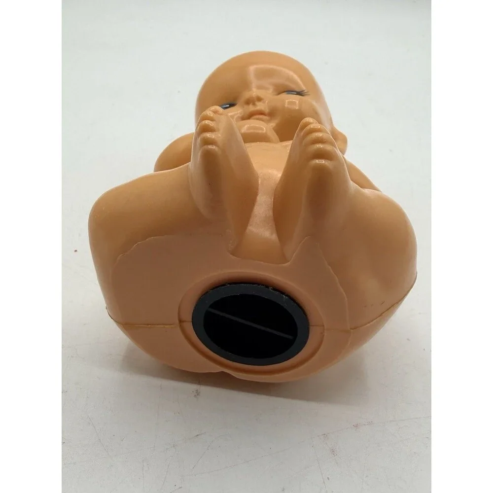 Vintage JSNY Cupie Doll Plastic Baby Powder Dispenser Shaker Hong Kong 5.5”